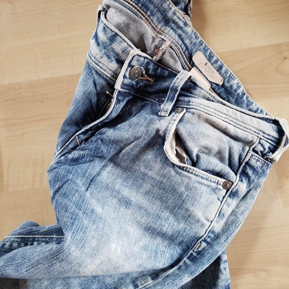 &sqin Brand distressed look/acid wash denim skinny jeans, mild stretch, size 27" - Picture 7 of 9